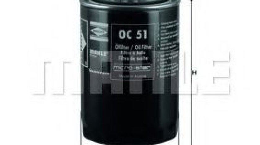 Filtru ulei VW VENTO (1H2) (1991 - 1998) MAHLE ORIGINAL OC 51 produs NOU