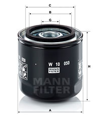 Filtru ulei (W10050 MANN-FILTER) CASE IH,CLAAS,MC CORMICK,NEW HOLLAND,STEYR