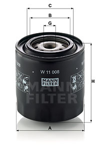 Filtru ulei (W11008 MANN-FILTER) CASE IH,NEW HOLLAND