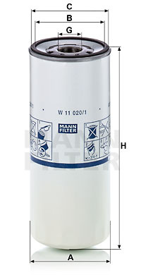 Filtru ulei (W110201 MANN-FILTER) RENAULT TRUCKS,VOLVO