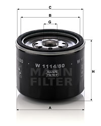 Filtru ulei (W111480 MANN-FILTER) FORD,KIA,MAZDA
