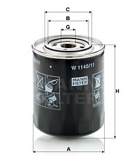 Filtru ulei (W114011 MANN-FILTER) JCB,MASSEY FERGUSON,VALTRA