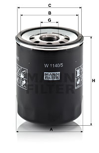 Filtru ulei (W11405 MANN-FILTER) IVECO
