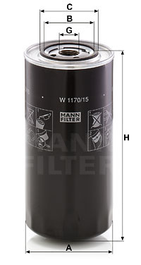 Filtru ulei (W117015 MANN-FILTER) FIAT,IVECO