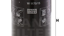 Filtru ulei (W117015 MANN-FILTER) FIAT,IVECO