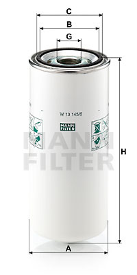 Filtru ulei (W131456 MANN-FILTER) DAF