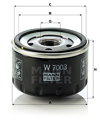 Filtru ulei (W7003 MANN-FILTER) ALFA ROMEO,FIAT,LANCIA