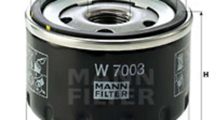 Filtru ulei (W7003 MANN-FILTER) ALFA ROMEO,FIAT,LANCIA