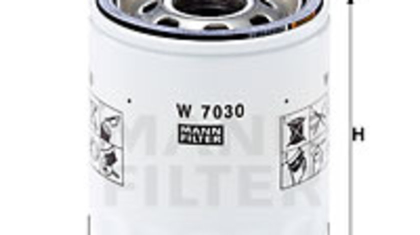 Filtru ulei (W7030 MANN-FILTER) ALFA ROMEO,BUICK,CHEVROLET,CHRYSLER,DODGE,FIAT,JEEP,LANCIA,MG (SAIC),SUZUKI,VW