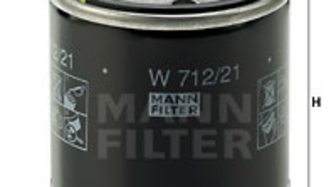 Filtru ulei (W71221 MANN-FILTER) CASE IH,CHERY,CHRYSLER,DODGE,JEEP,NEW HOLLAND,PLYMOUTH,TALBOT