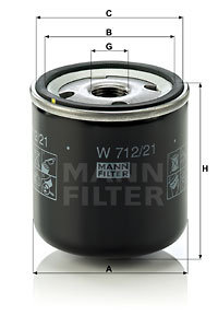 Filtru ulei (W71221 MANN-FILTER) CASE IH,CHERY,CHRYSLER,DODGE,JEEP,NEW HOLLAND,PLYMOUTH,TALBOT