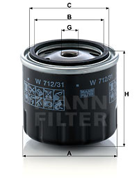 Filtru ulei (W71231 MANN-FILTER)