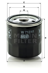 Filtru ulei (W71241 MANN-FILTER) OPEL,VAUXHALL