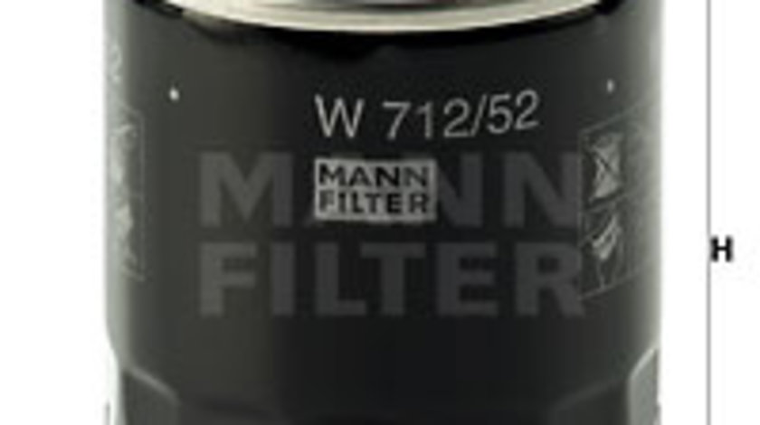 Filtru ulei (W71252 MANN-FILTER) AUDI,SEAT,SKODA,VW