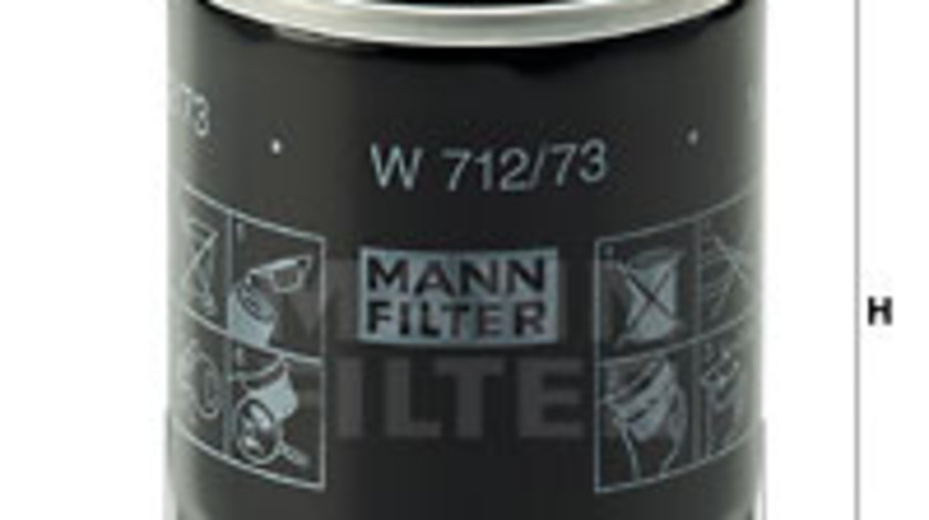 Filtru ulei (W71273 MANN-FILTER) BESTURN (FAW),FORD,FORD AUSTRALIA,MAZDA,MORGAN,TOYOTA,YAGMUR