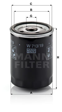 Filtru ulei (W71319 MANN-FILTER) FORD,MAZDA