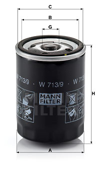 Filtru ulei (W7139 MANN-FILTER) LAND ROVER