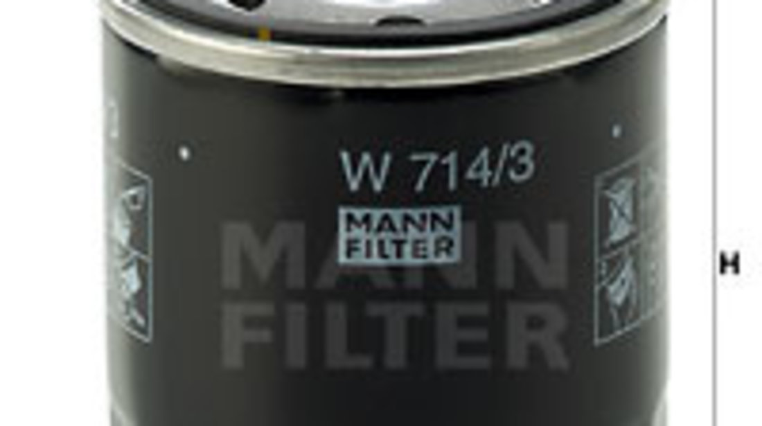 Filtru ulei (W7143 MANN-FILTER) ALFA ROMEO,AUTOBIANCHI,FIAT,FORD,FORD USA,INNOCENTI,LANCIA,MASERATI,MOSKVICH,ZASTAVA