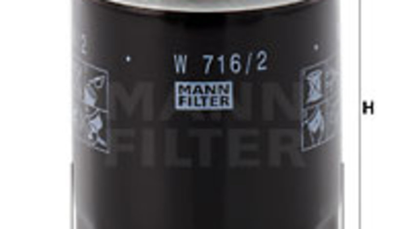 Filtru ulei (W7162 MANN-FILTER) ALFA ROMEO,FIAT,JEEP