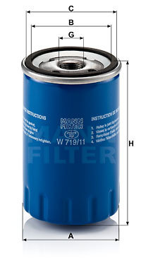 Filtru ulei (W71911 MANN-FILTER) Citroen,FIAT,PEUGEOT,TALBOT