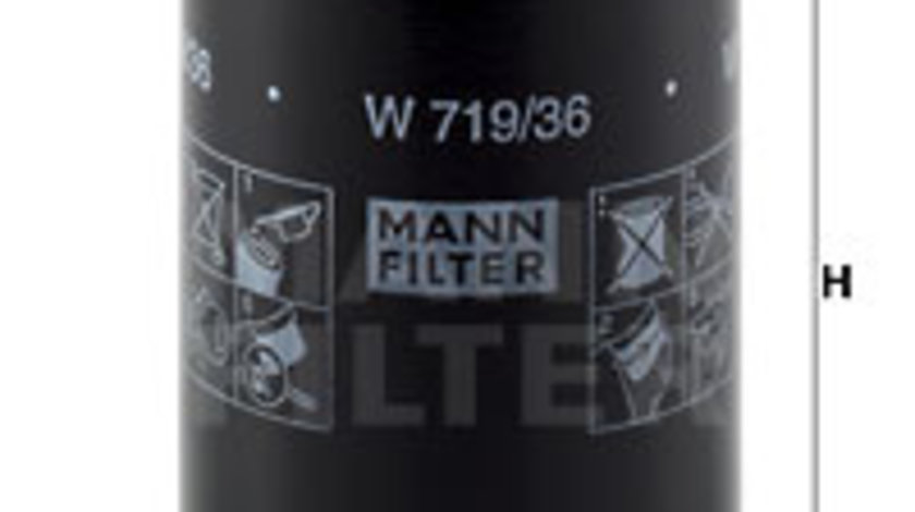 Filtru ulei (W71936 MANN-FILTER) JAGUAR,LAND ROVER