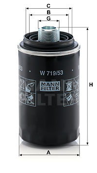 Filtru ulei (W71953 MANN-FILTER) VW