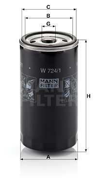 Filtru ulei (W7241 MANN-FILTER) FORD