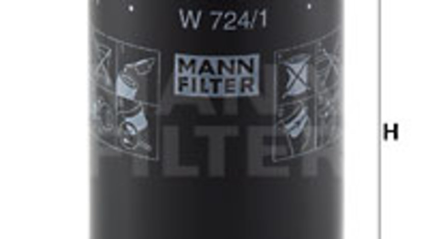 Filtru ulei (W7241 MANN-FILTER) FORD