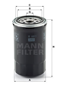 Filtru ulei (W8011 MANN-FILTER) HYUNDAI,KIA