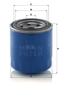 Filtru ulei (W8017 MANN-FILTER) HYUNDAI,KIA