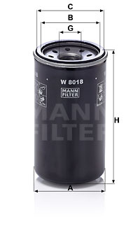 Filtru ulei (W8018 MANN-FILTER) HOLDEN,ISUZU