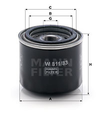 Filtru ulei (W81183 MANN-FILTER) NISSAN