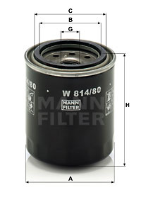 Filtru ulei (W81480 MANN-FILTER) AIXAM,HOLDEN,HYUNDAI,ISUZU,KIA,OPEL,ROVER