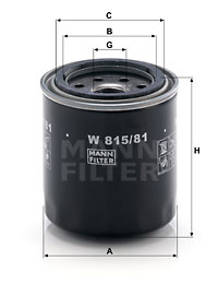 Filtru ulei (W81581 MANN-FILTER) HONDA,ROVER,TRIUMPH