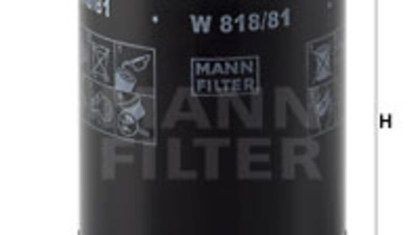 Filtru ulei (W81881 MANN-FILTER) DAIHATSU,NISSAN,TOYOTA,VW