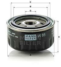 Filtru ulei (W85 MANN-FILTER) RENAULT