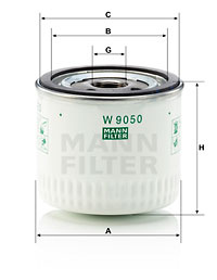 Filtru ulei (W9050 MANN-FILTER) FORD,FORD AUSTRALIA,LDV,METROCAB