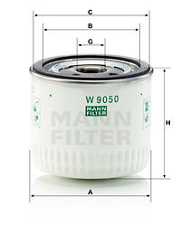 Filtru ulei (W9050 MANN-FILTER) FORD,FORD AUSTRALIA,LDV,METROCAB