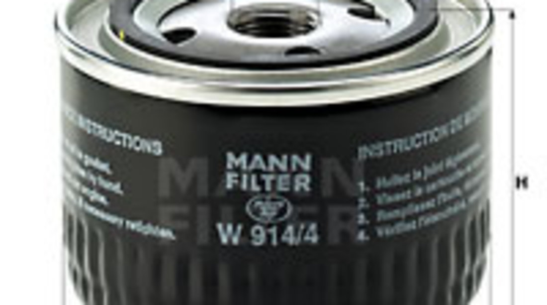 Filtru ulei (W9144 MANN-FILTER) AUSTIN,BITTER,BOGDAN,CHEVROLET,IRMSCHER,LADA,OPEL,TOYOTA,VAUXHALL