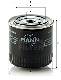 Filtru ulei (W92017 MANN-FILTER) PORSCHE,VAUXHALL,VW
