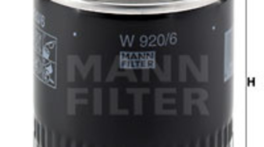 Filtru ulei (W9206 MANN-FILTER) CHRYSLER,DODGE,GAZ,JEEP,NISSAN,PIAGGIO,PLYMOUTH