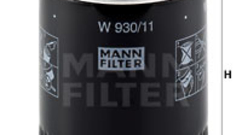 Filtru ulei (W93011 MANN-FILTER) FORD,TATA