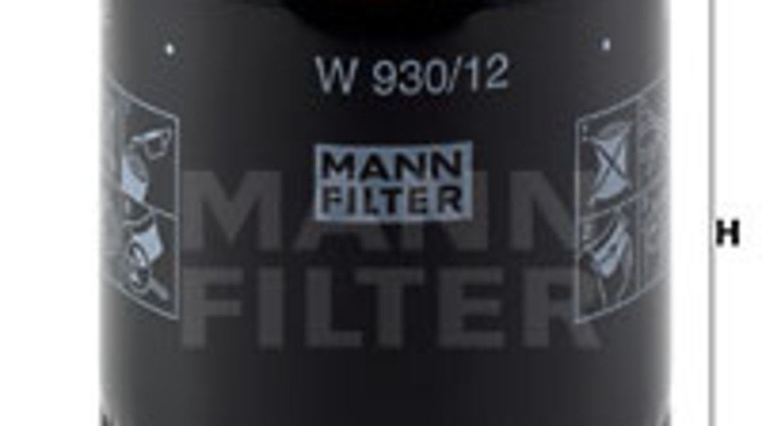 Filtru ulei (W93012 MANN-FILTER) OPEL,VAUXHALL