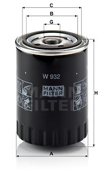 Filtru ulei (W932 MANN-FILTER) RENAULT