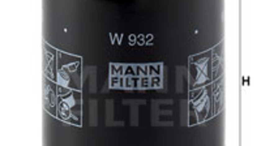 Filtru ulei (W932 MANN-FILTER) RENAULT