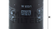 Filtru ulei (W9331 MANN-FILTER) BMC,CARBODIES,FORD...