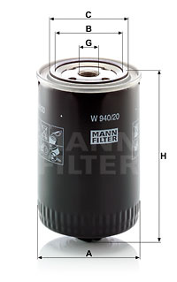 Filtru ulei (W94020 MANN-FILTER) ANDORIA