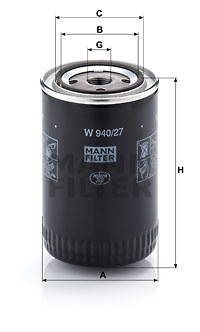 Filtru ulei (W94027 MANN-FILTER) ASTON MARTIN,NISSAN,TVR