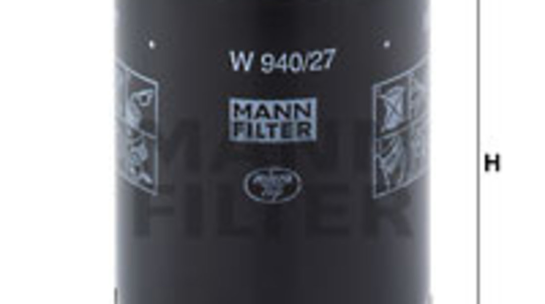 Filtru ulei (W94027 MANN-FILTER) ASTON MARTIN,NISSAN,TVR