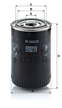 Filtru ulei (W94029 MANN-FILTER) PORSCHE